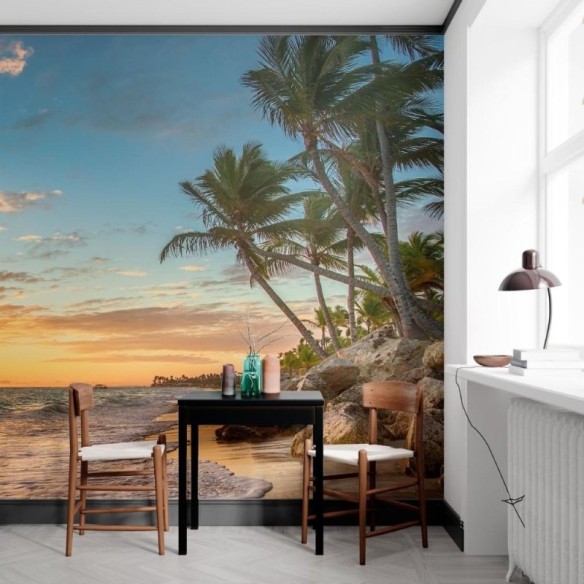 Painel Fotográfico Praia ao Por do Sol N012192