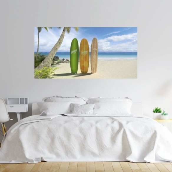 Painel Fotográfico Pranchas de Surf na Praia N012189