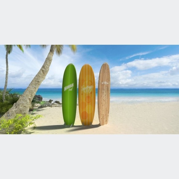 Painel Fotográfico Pranchas de Surf na Praia N012189