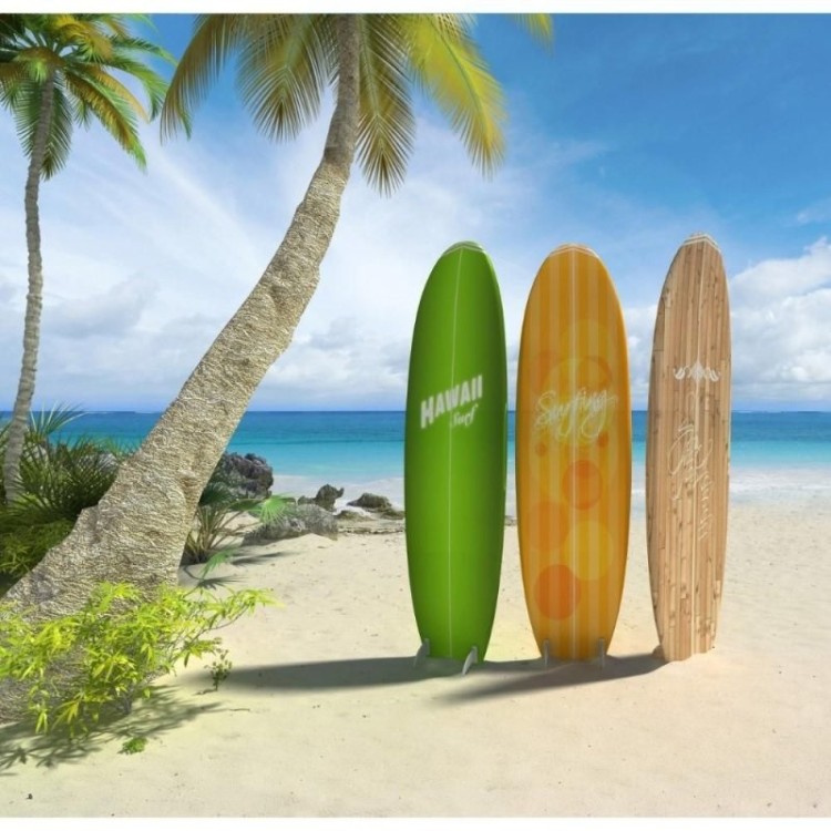 Painel Fotográfico Pranchas de Surf na Praia...