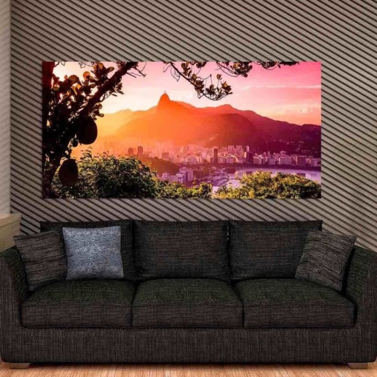 Painel Fotográfico Prédios na Beira-mar com...
