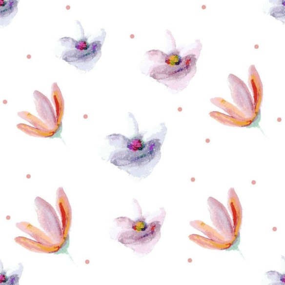 Papel de Parede Adesivo aquarela floral N014134