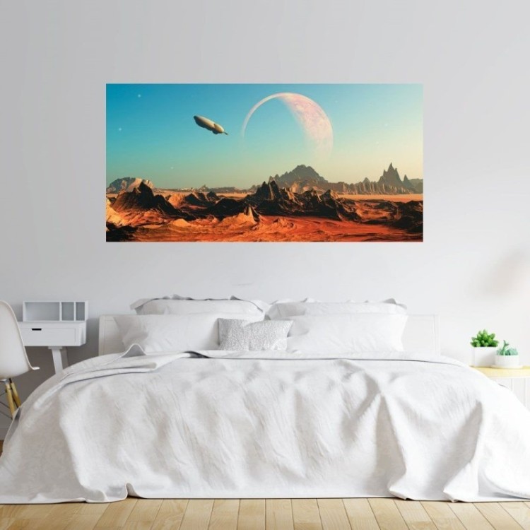 Painel Fotográfico Spacecraft Paisagem do...