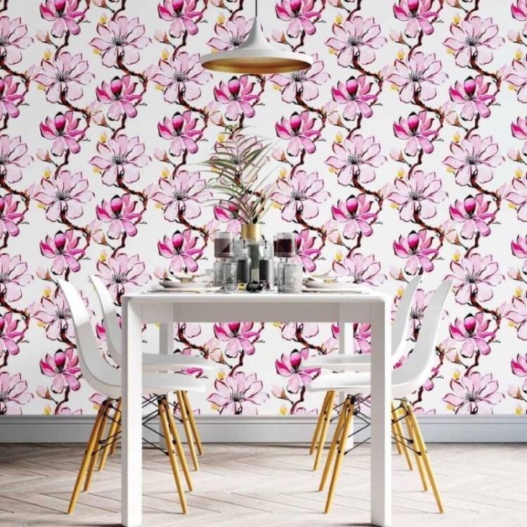 Papel de Parede Adesivo Aquarela Floral N014209