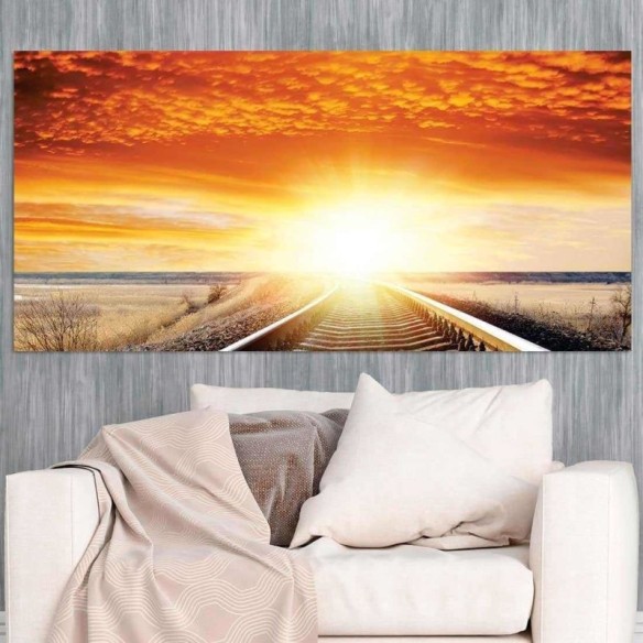 Painel Fotográfico Trilho ao Pôr do Sol