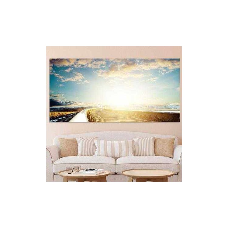 Painel Fotográfico Trilhos ao Pôr do Sol