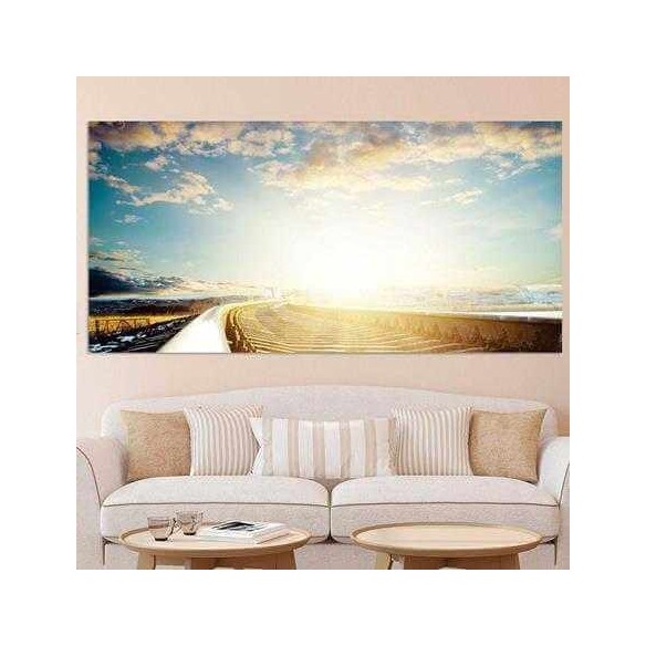 Painel Fotográfico Trilhos ao Pôr do Sol