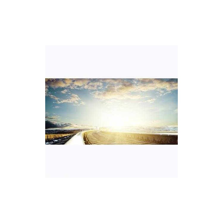 Painel Fotográfico Trilhos ao Pôr do Sol