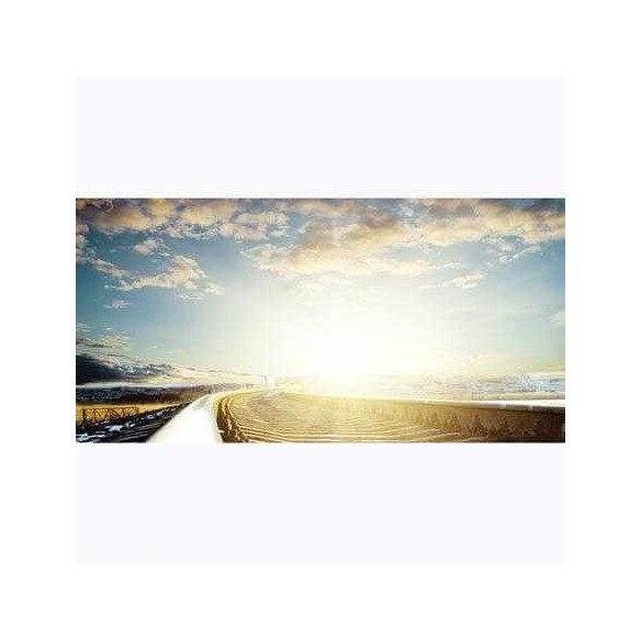 Painel Fotográfico Trilhos ao Pôr do Sol