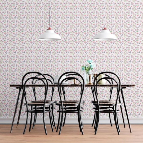 Papel de Parede Adesivo Aquarela Floral Verão N08027
