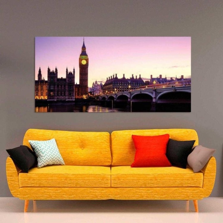Painel Fotográfico Vista do Big Ben e Casa do...