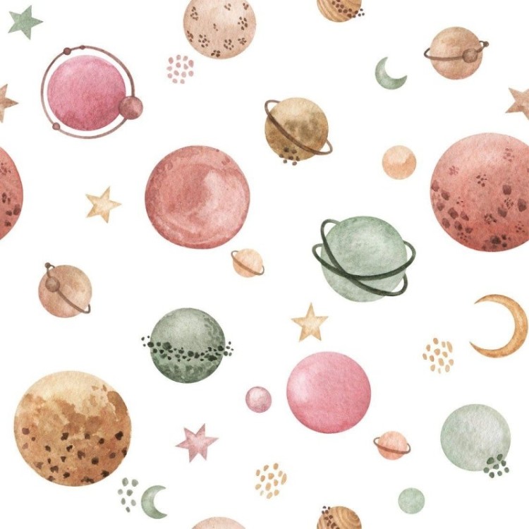 Papel de Parede Adesivo Aquarela Universo N014208