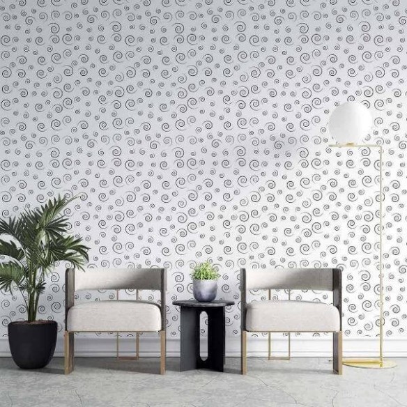 Papel de Parede Adesivo Arabesco Abstrato N02036