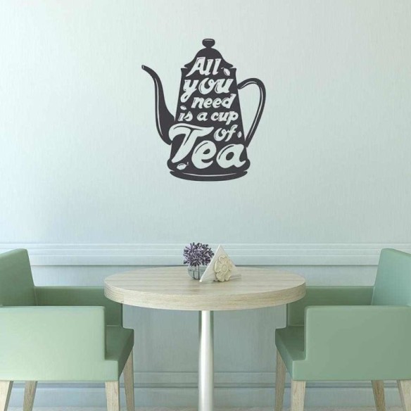 Adesivo Decorativo - all you need is 0,59x0,67 Metros (Tudo o que você precisa é de uma xícara de chá)