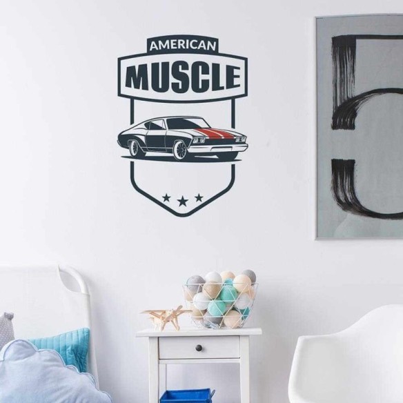 Adesivo Decorativo - American Muscle Medidas 0,59x0,82M (Muscle Americano)