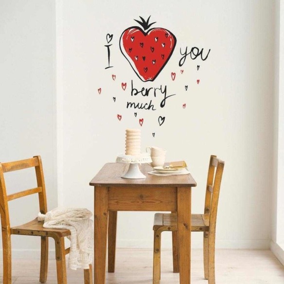 Adesivo Decorativo - berry much 0,59x0,64 Metros (Eu te morango muito)