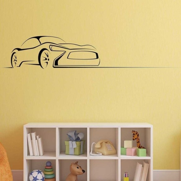 Adesivo Decorativo - Carro Contorno 100 - Medidas 3,78x0,59M