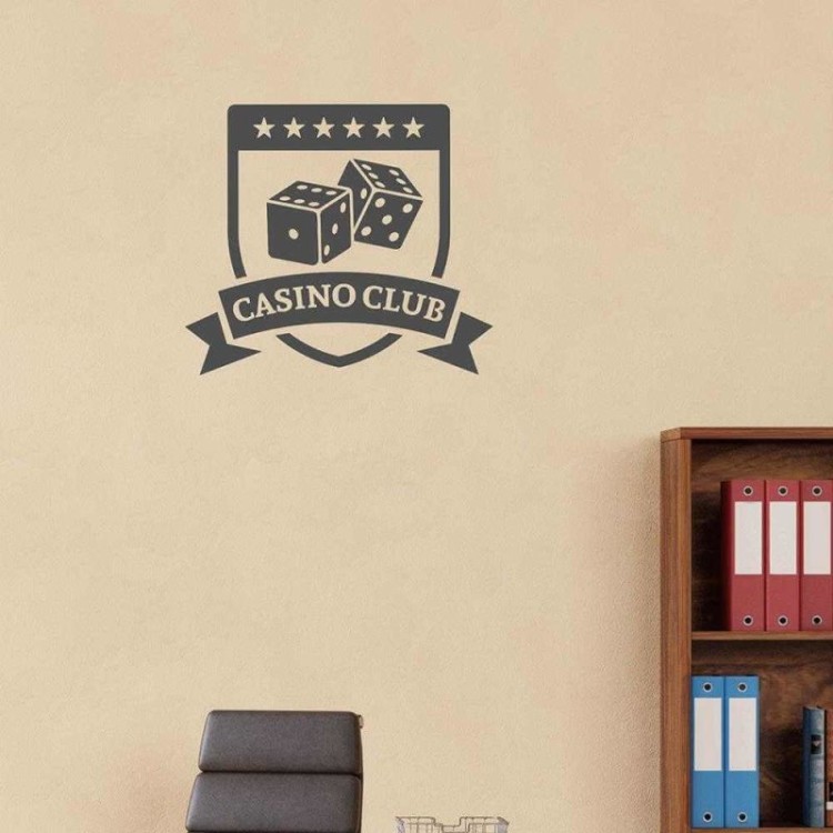 Adesivo Decorativo - Casino Clube - Medidas 0,67x0,59M