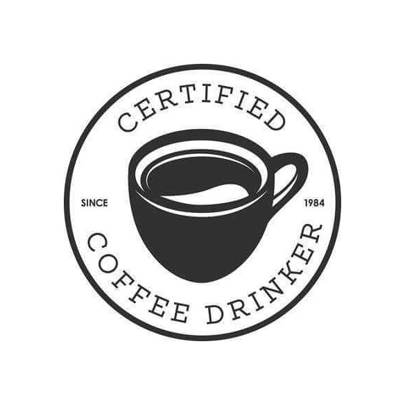 Adesivo Decorativo - certified 0,59x0,59 Metros (Certificado de viciado em café)