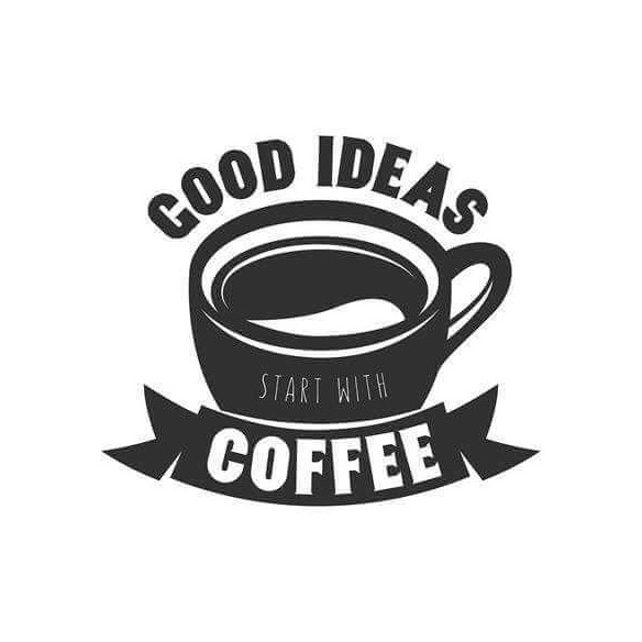 Adesivo Decorativo - good ideas 0,69x0,59 Metros (Boas ideias surgem com café)