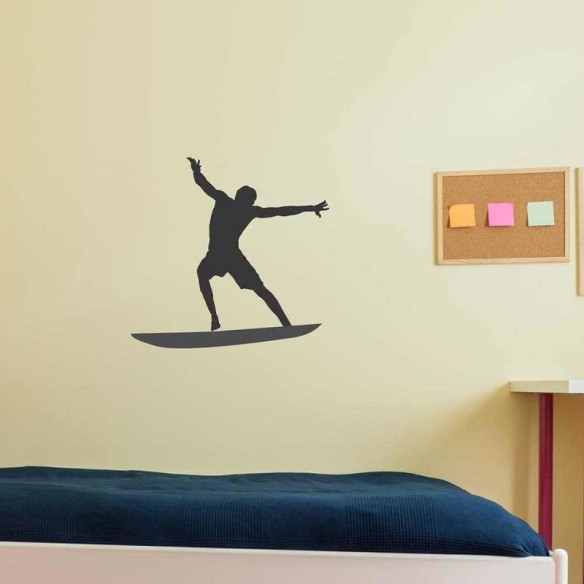 Adesivo Decorativo - Homem Surfando - Medidas 0,61x0,59M