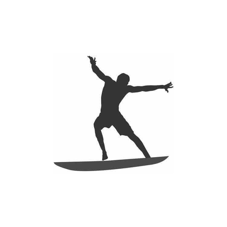 Adesivo Decorativo - Homem Surfando - Medidas...