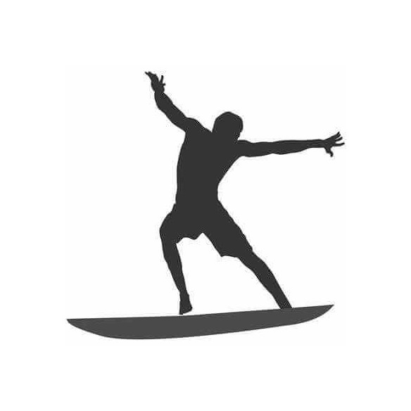 Adesivo Decorativo - Homem Surfando - Medidas 0,61x0,59M
