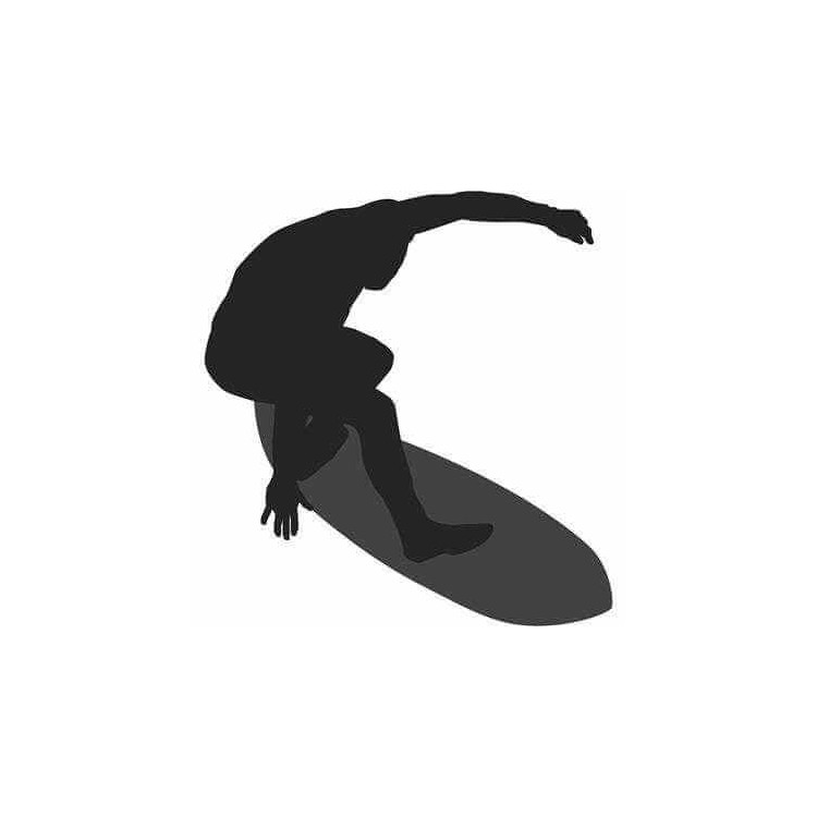 Adesivo Decorativo - Homem Surfando De Frente -...