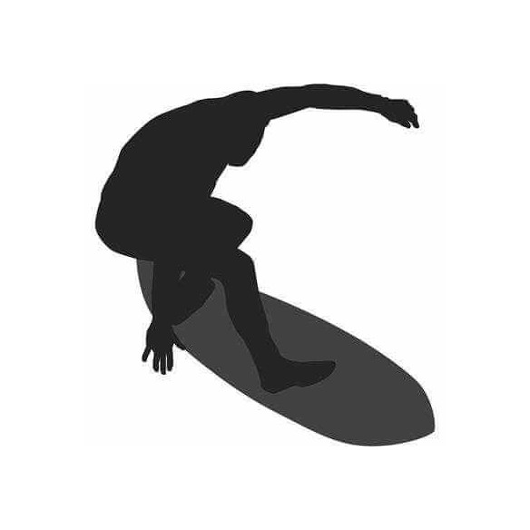 Adesivo Decorativo - Homem Surfando De Frente - Medidas 0,59x0,62M