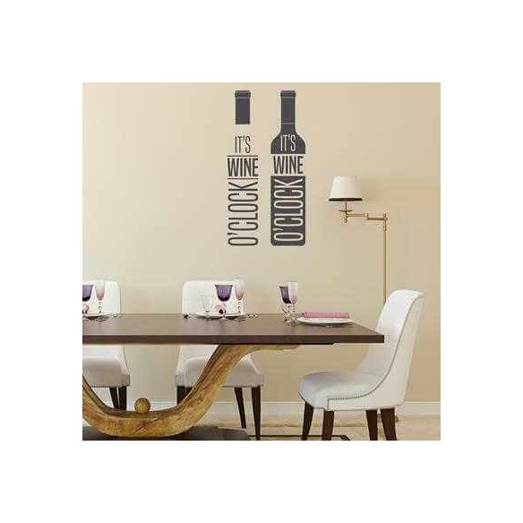 Adesivo Decorativo - its wine 0,59x1,17 Metros (É hora de vinho)