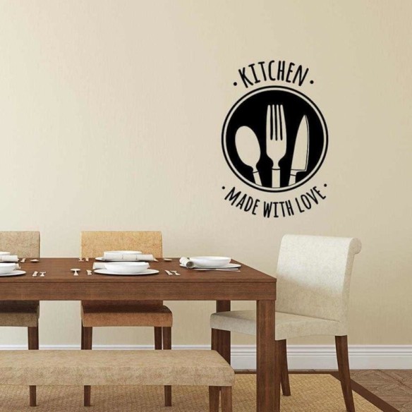 Adesivo Decorativo - kitchen 0,59x0,87 Metros (Cozinha feita com amor)
