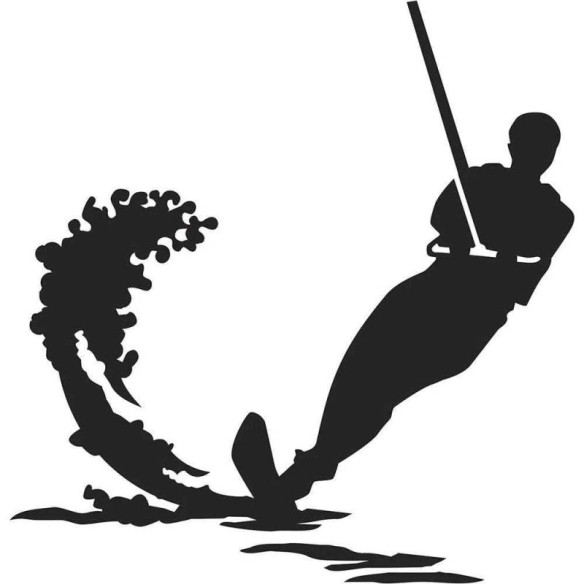 Adesivo Decorativo - Kitesurf - Medidas 0,59x0,60M