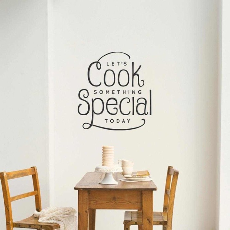 Adesivo Decorativo - lets cook 0,59x0,63 Metros (Vamos cozinhar algo especial hoje)