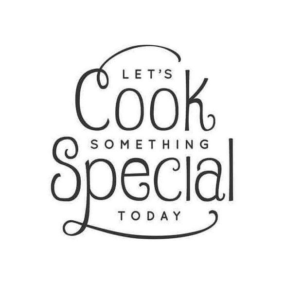 Adesivo Decorativo - lets cook 0,59x0,63 Metros (Vamos cozinhar algo especial hoje)