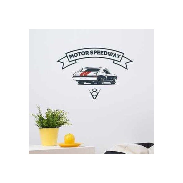 Adesivo Decorativo - Motor Speedway - Medidas 0,87x0,59M