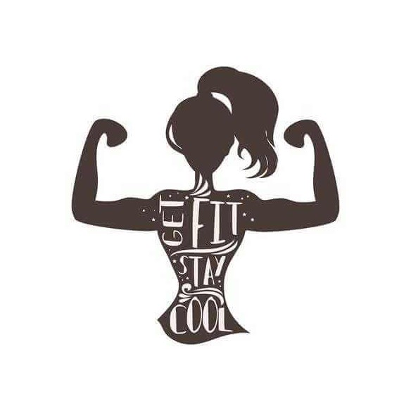 Adesivo Decorativo - Mulher Get Fit - Medidas 0,59x0,61M (Fique magra, continue legal)