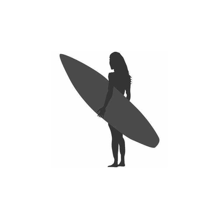 Adesivo Decorativo - Mulher Surfista De Lado -...