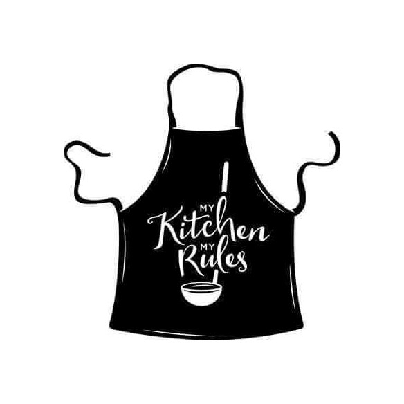 Adesivo Decorativo - my rules 0,59x0,62 Metros (Minha cozinha minhas regras)