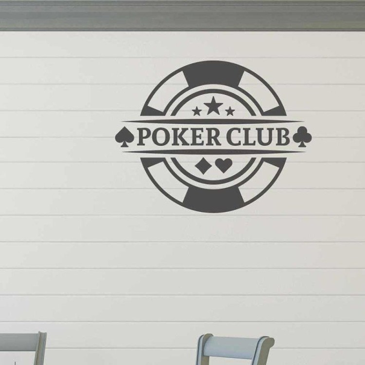 Adesivo Decorativo - Poker Club - Medidas 0,76x0,59M (Clube de Poker)