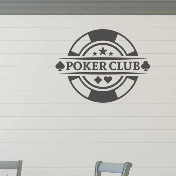 Adesivo Decorativo - Poker Club - Medidas 0,76x0,59M (Clube de Poker)