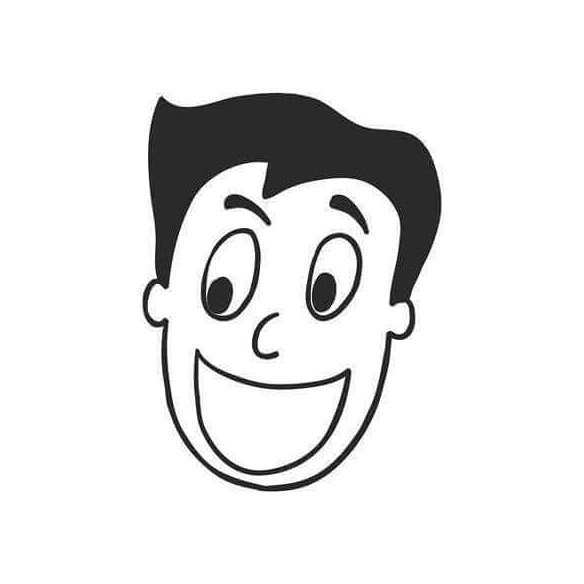 Adesivo Decorativo - Rosto Homem - Medidas 0,59x0,78M