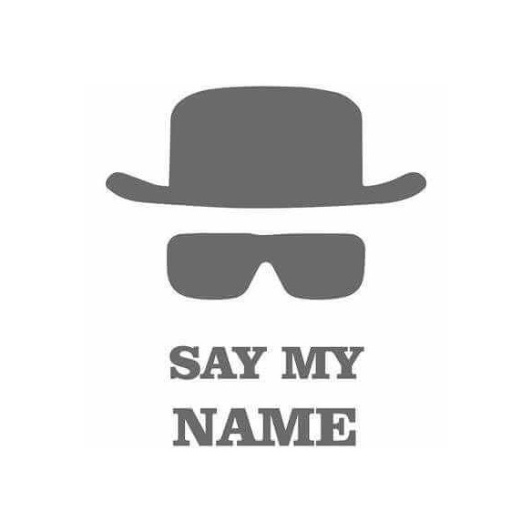 Adesivo Decorativo - Say My Name - Medidas 0,59x0,66M (Diga meu nome)