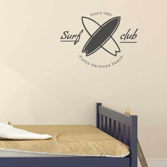 Adesivo Decorativo - Surf Club - Medidas 0,82x0,59M