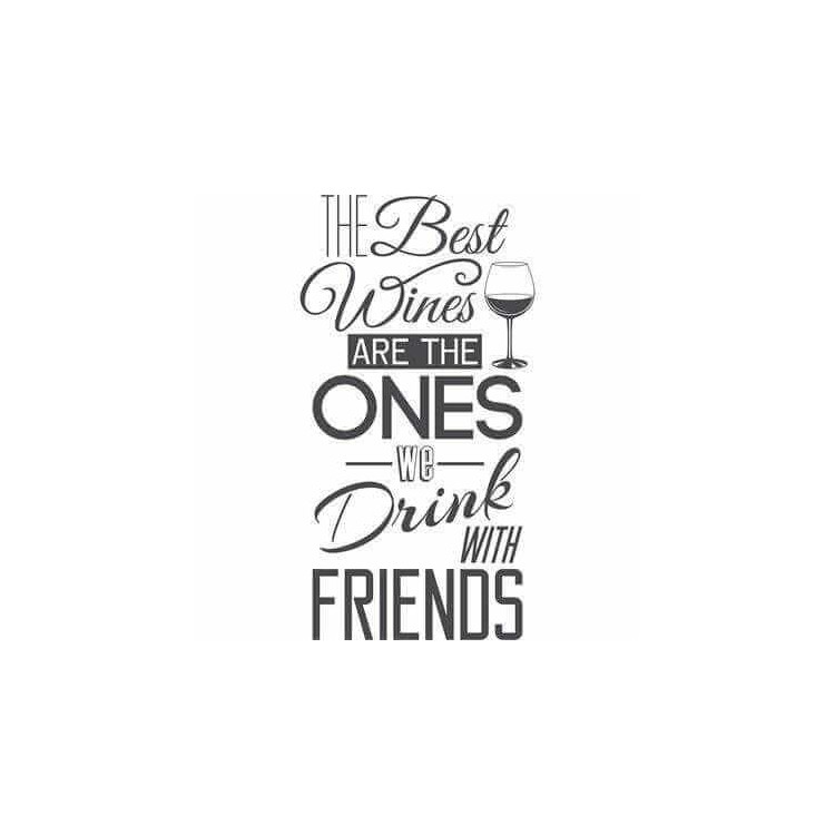 Adesivo Decorativo - the best wine 0,59x1,11...
