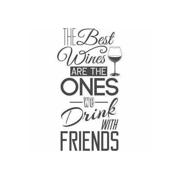 Adesivo Decorativo - the best wine 0,59x1,11 Metros