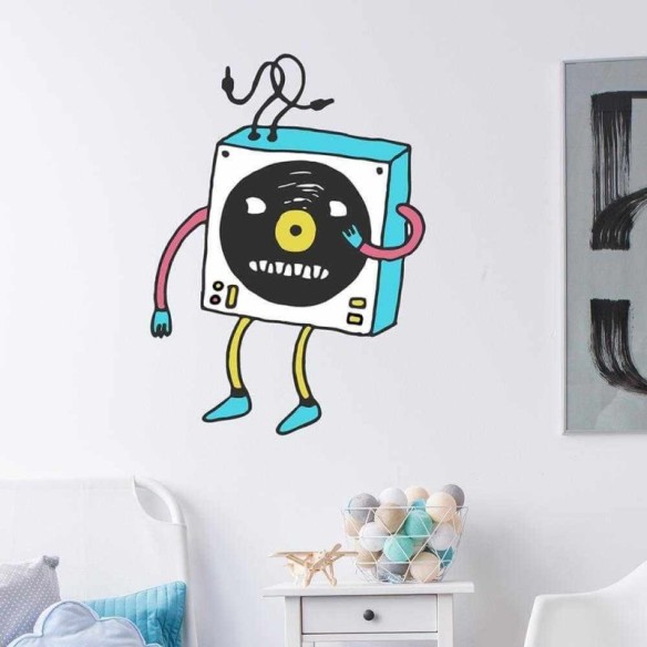 Adesivo Decorativo - Toca Disco - Medidas 0,59x0,67M
