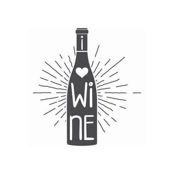 Adesivo Decorativo - WINE 0,59X0,65 Metros (Vinho)