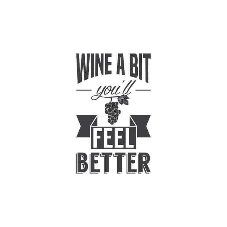 Adesivo Decorativo - wine a bit 0,59x0,95...