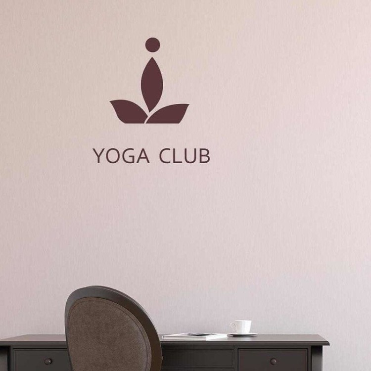 Adesivo Decorativo - Yoga Club - Medidas 0,59x0,63M (Clube de Yoga)
