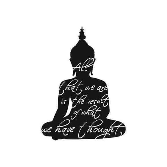 Adesivo Decorativo Buddha Medida 0,59x0,79 Metros (Tudo o que somos é resultado do que pensamos)